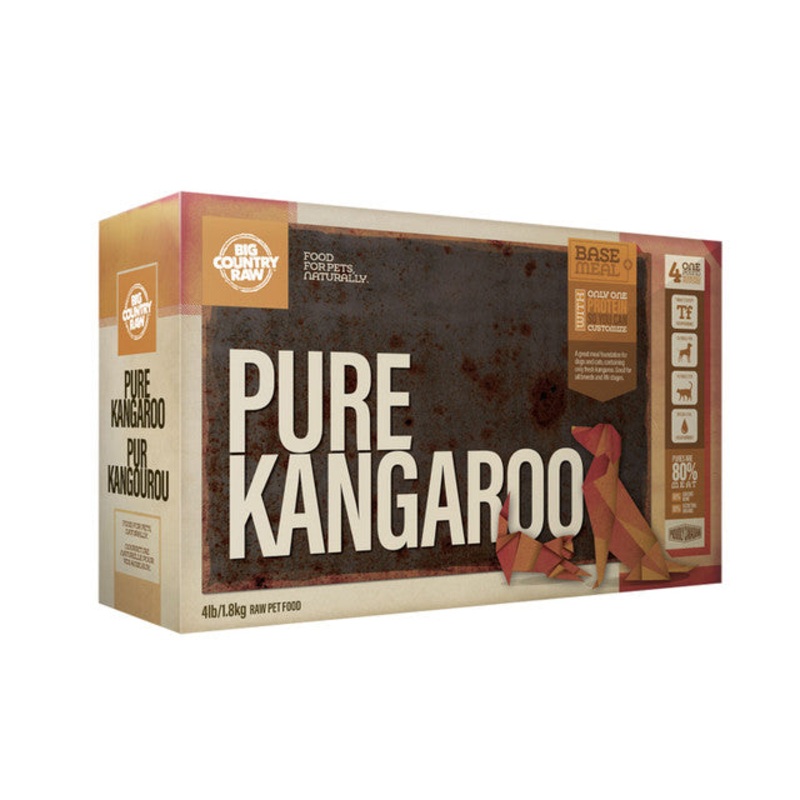 Big Country Raw Kangaroo Dinner Carton Raw Frozen Dog Food - 4lb