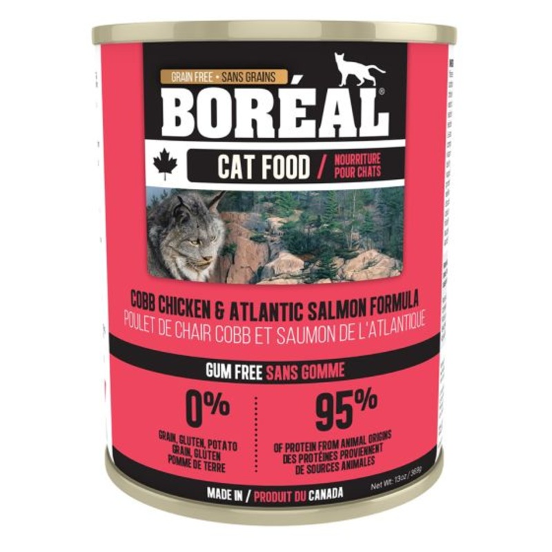 Boreal Cobb Chicken and Atlantic Salmon Wet Cat Food Can - 369g