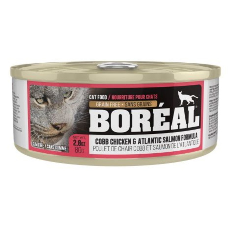 Boreal Cobb Chicken and Atlantic Salmon Wet Cat Food Can - 80g