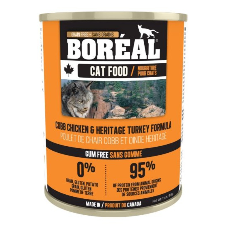 Boreal Cobb Chicken and Heritage Turkey Wet Cat Food Can - 369g