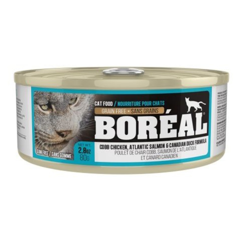 Boreal Cobb Chicken, Canadian Duck & Atlantic Salmon Wet Cat Food Can - 80g