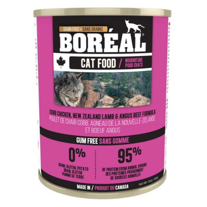 Boreal Cobb Chicken, New Zealand Lamb & Angus Beef Wet Cat Food Can - 369g