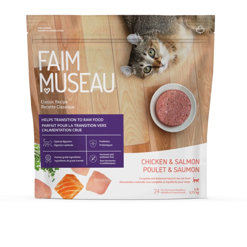 Faim Museau Chicken & Salmon Raw Frozen Cat Food - 6lb