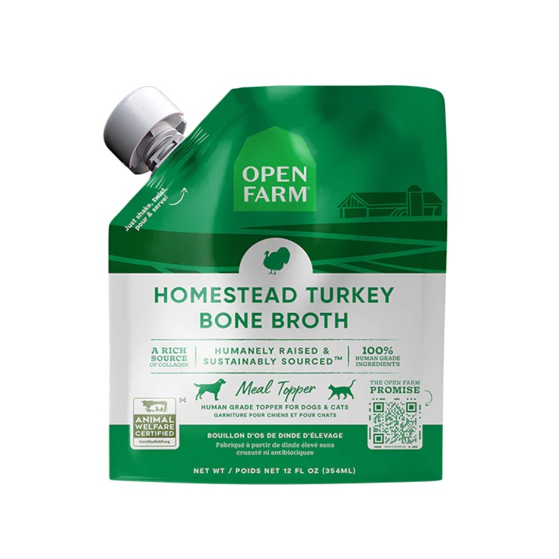 Open Farm Homestead Turkey Bone Broth For Dogs & Cats - 12oz