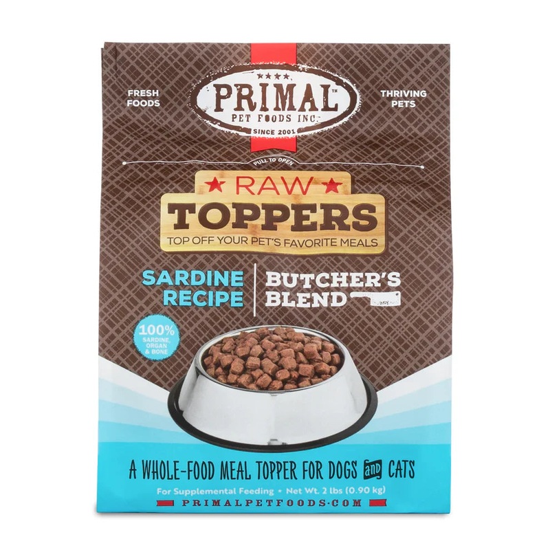 Primal Butchers Blend Sardine Recipe Raw Frozen Toppers for Cats & Dogs - 2lb