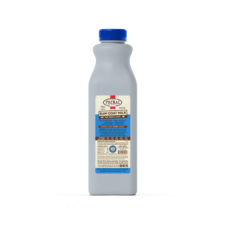 Primal Frozen Raw Goat Milk Blueberry Pom Burst Recipe for Cats & Dogs - 32oz