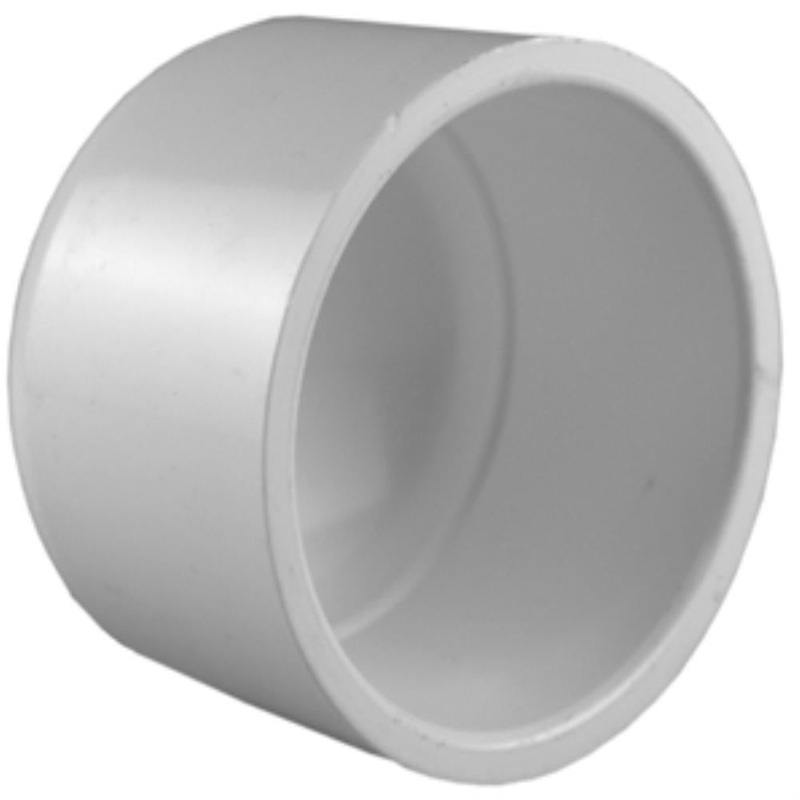 PVC End Cap Schedule 40 Slip - 1 1/2 Inch White