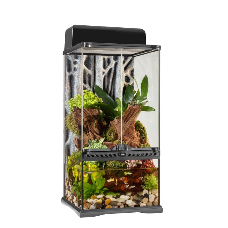 Exo Terra Advanced Paludarium & Rainforest Terrarium - Mini X-Tall - 30 W x 30 D x 60 H cm (12 x 12x 24)