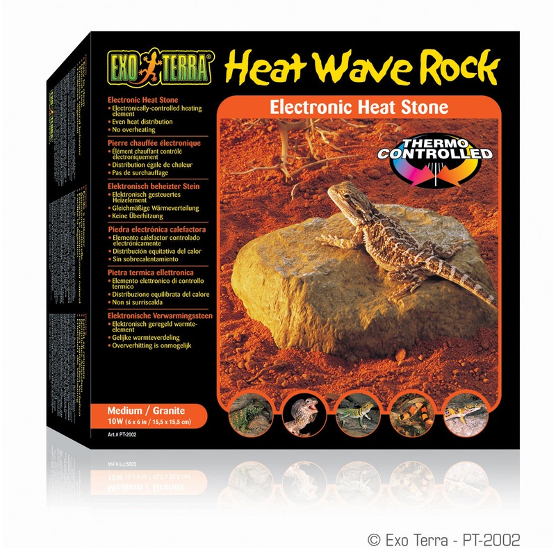 Exo Terra Heat Wave Rock - Medium - 15.5 x 15.5 cm (6 x 6 in) - 10 W