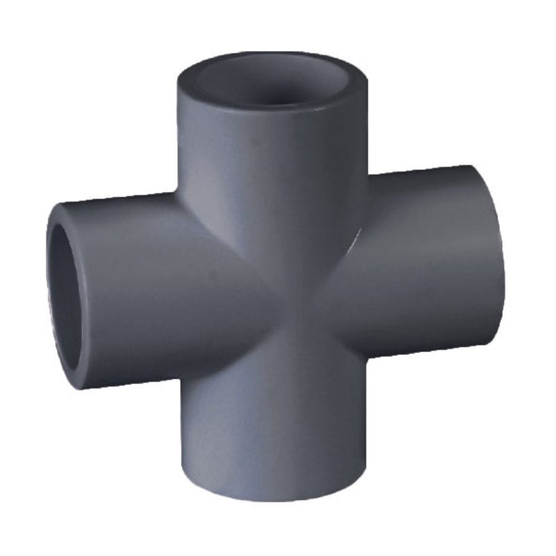 PVC Cross Schedule 80 - 1 1/4 Inch Grey