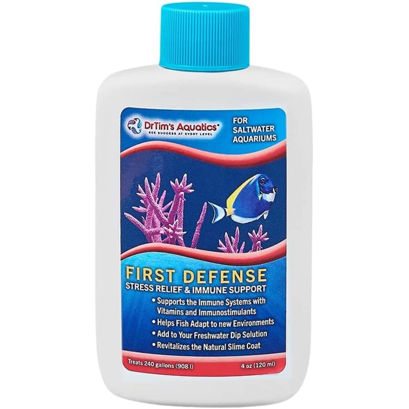 DrTims Aquatics First Defense Stress Relief for Saltwater 2oz