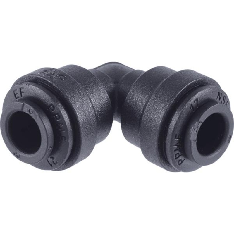 John Guest Reverse Osmosis RO Fitting - PP0308E Black Elbow 1/4 Inch