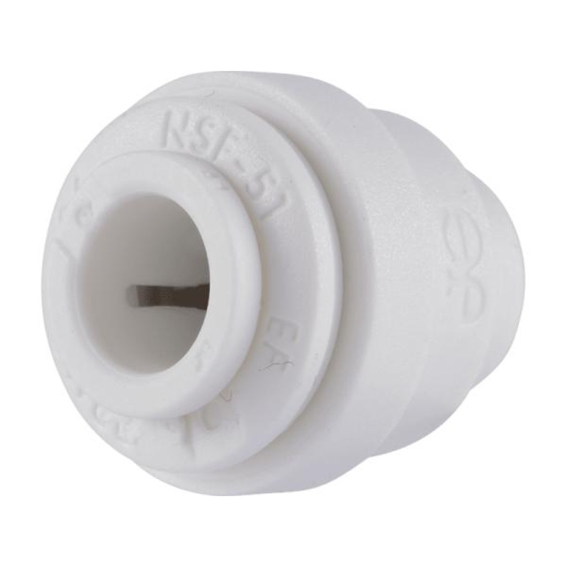 John Guest Reverse Osmosis RO Fitting - PP4608W White End Cap 1/4 Inch