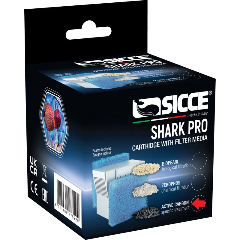 Sicce Shark Pro Carbon Cartridge with 20Ppi Sponge