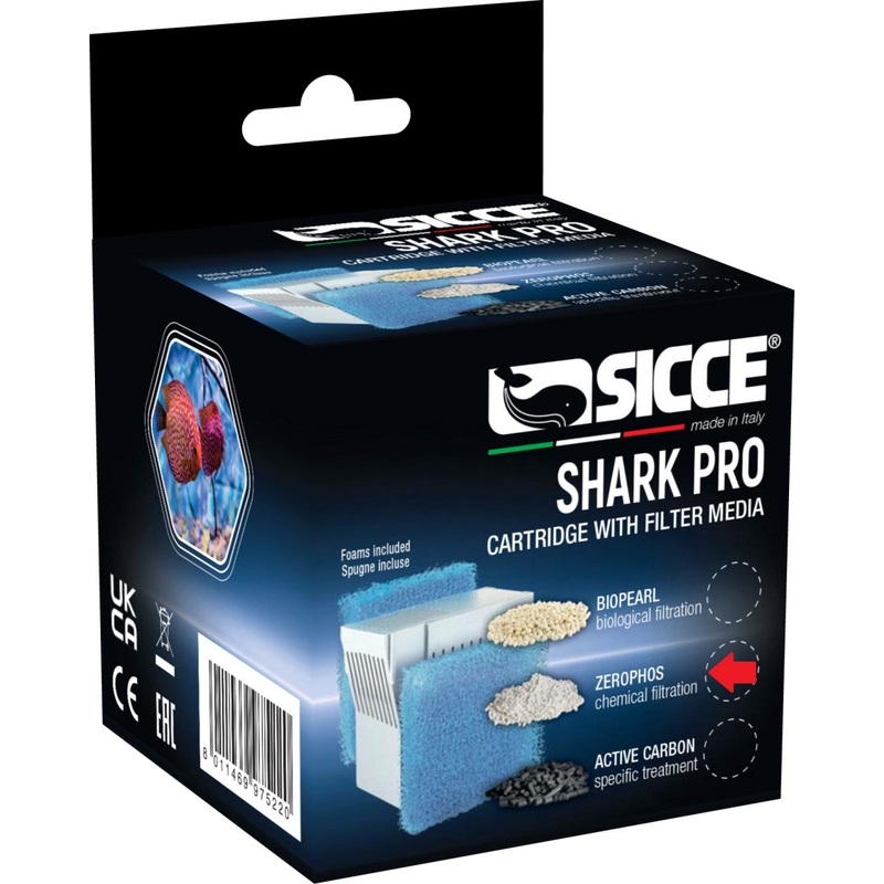 Sicce Shark Pro Zerophos Cartridge with 20Ppi Sponge