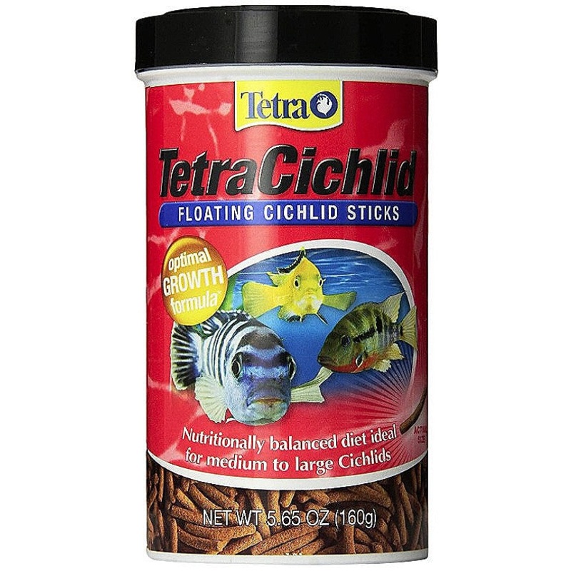Tetra TetraCichlid Floating Cichlid Sticks Fish Food Growth Formula