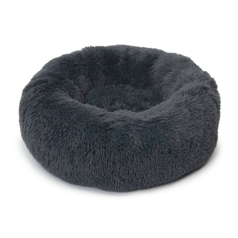 Catit Fluffy Bed - Dark Grey - 20in Diameter