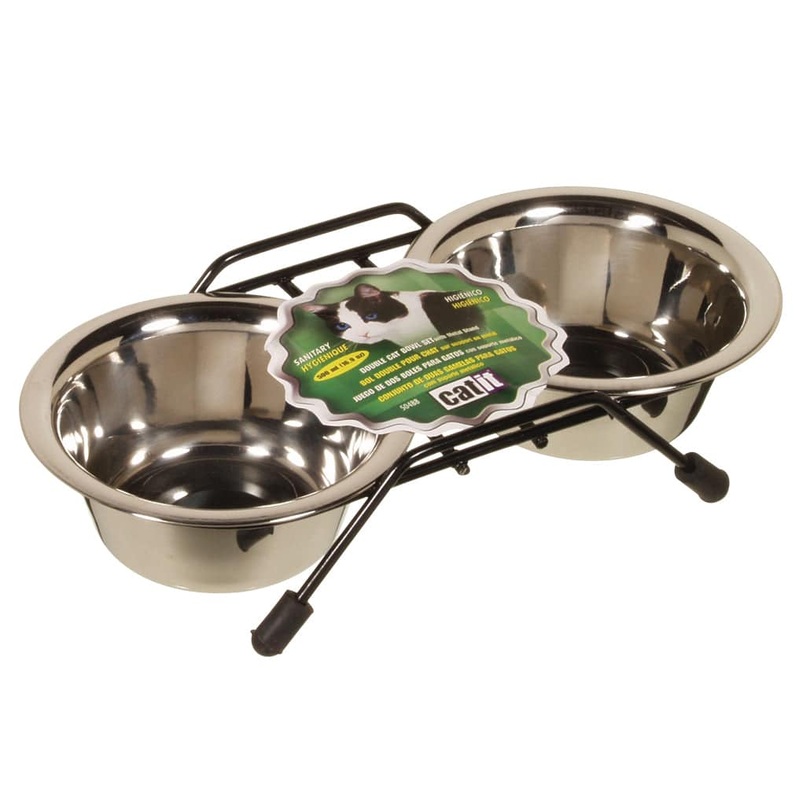Catit Stainless Steel Double Cat Diner - 2 x 250ml