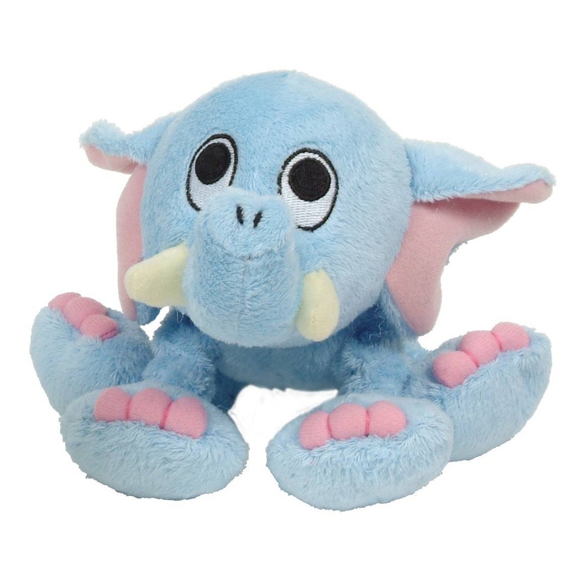 Dogit inPuppy Luvzin Plush Dog Toy with Squeaker - Blue Elephant