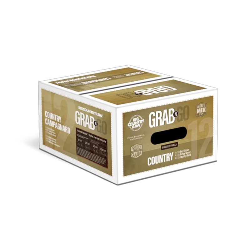 Big Country Raw Grab N Go Country Raw Frozen Dog Food - 12lb