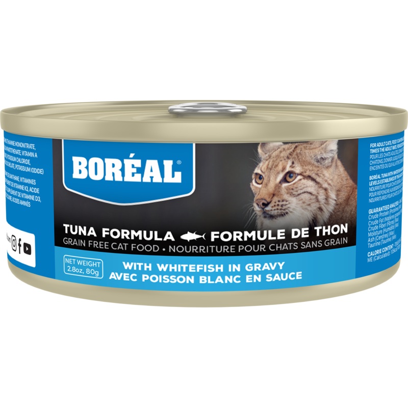 Boreal Red Tuna With Whitefish in Gravy Wet Cat Food Can - 80g