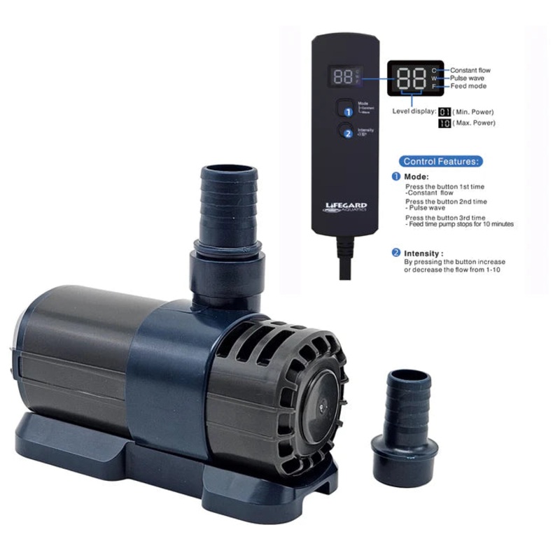 Lifegard Aquatics Quiet One DC Pump with Controller - 475 GPH