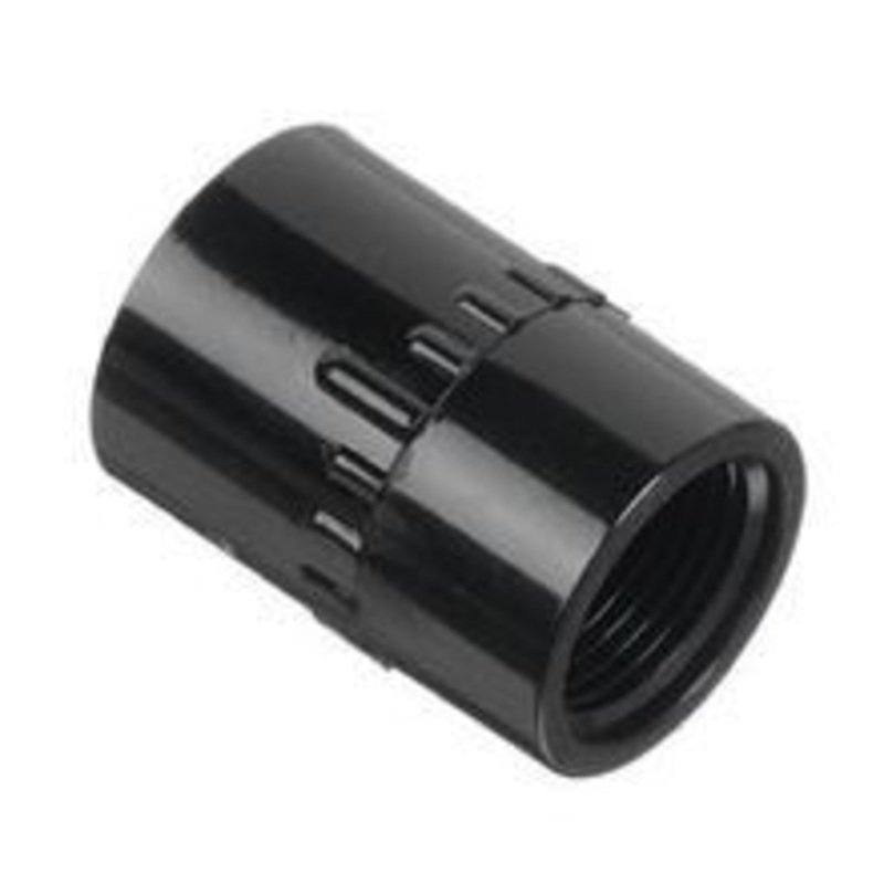 PVC Female Adapter SxT Black - 1/2 Inch