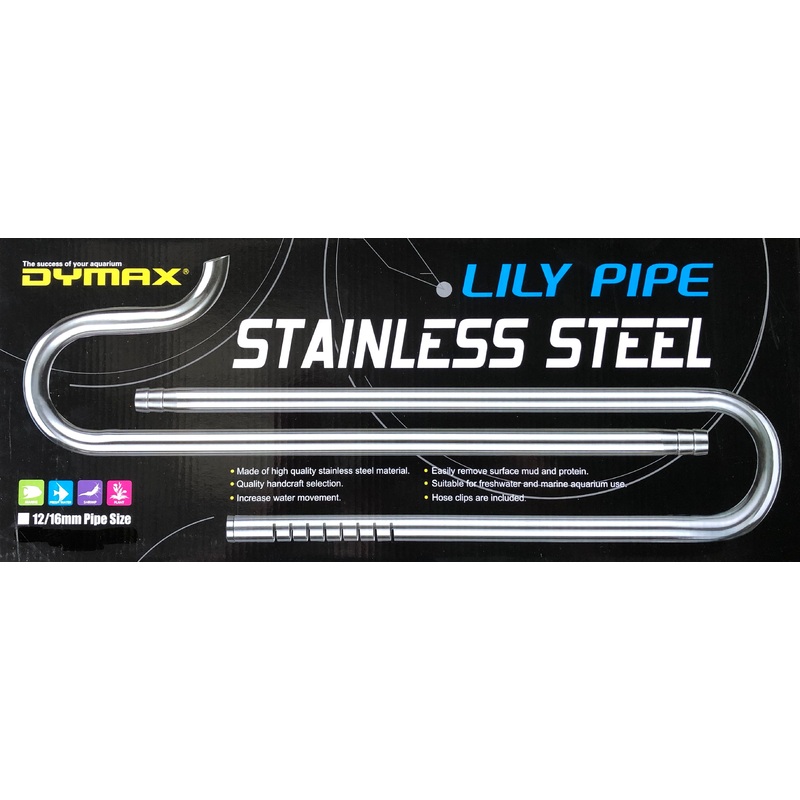 Dymax Stainless steel Lily pipe set 12/16mm