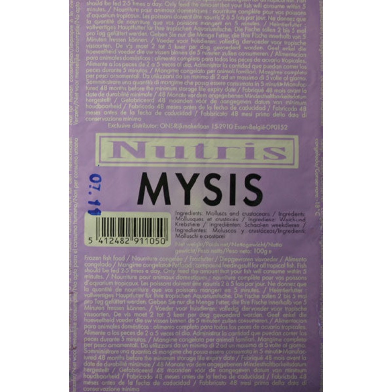 Frozen Nutris Mysis 100g