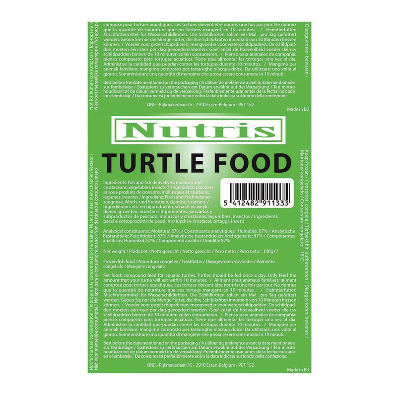 Frozen Nutris Turtle Food 100g