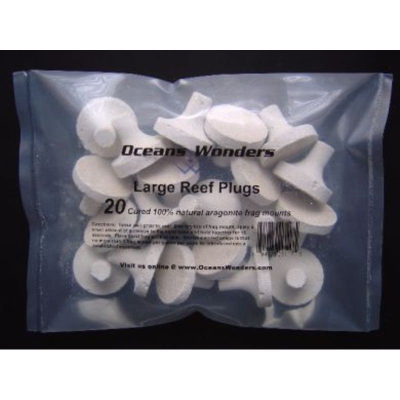 Ocean Wonders Large Coral Frag Plugs 20pc