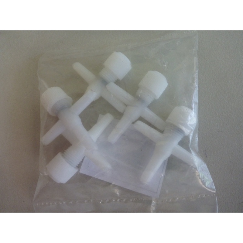 2 Way plastic airline tap 5 pack