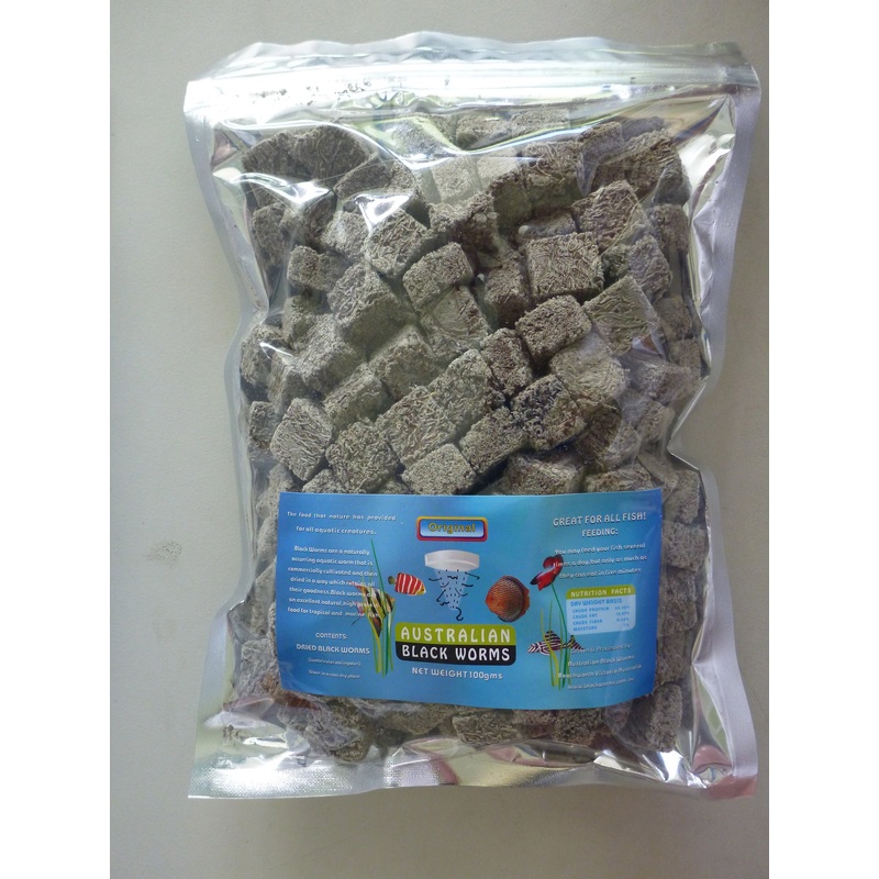 Freeze dried blackworm cubes 100g