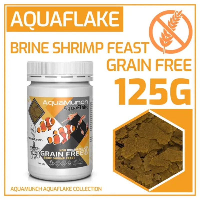 AquaMunch AquaFlake Brine Shrimp Feast Flake 125g