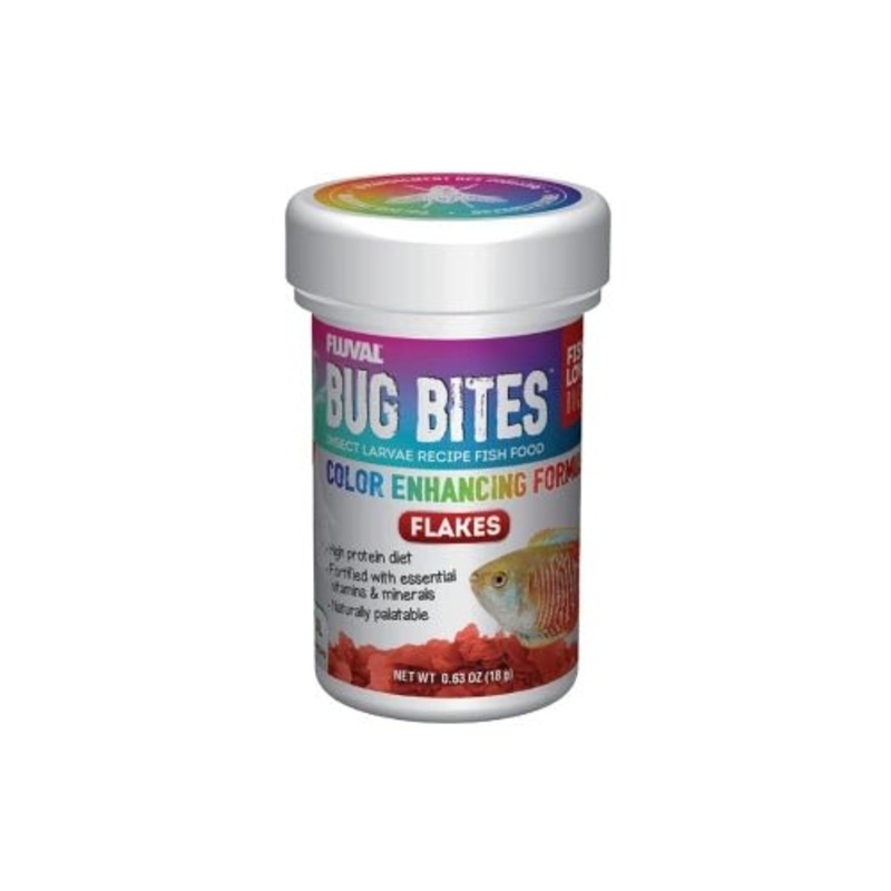 Fluval Bug Bites Colour Enhance Flakes 18gm