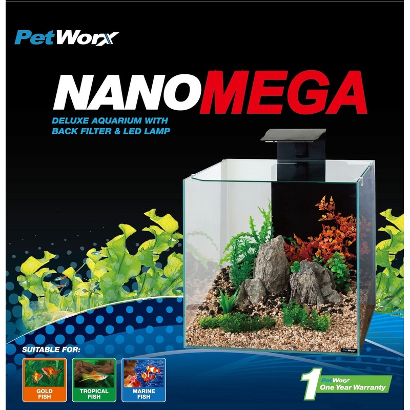 Petworx Nano Mega 90L Aquarium (45cm cube)