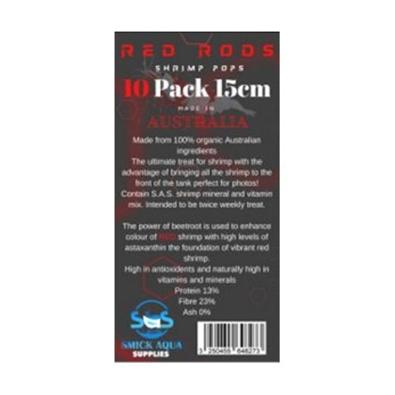 SAS Shrimp Pops 15cm - Red Rods