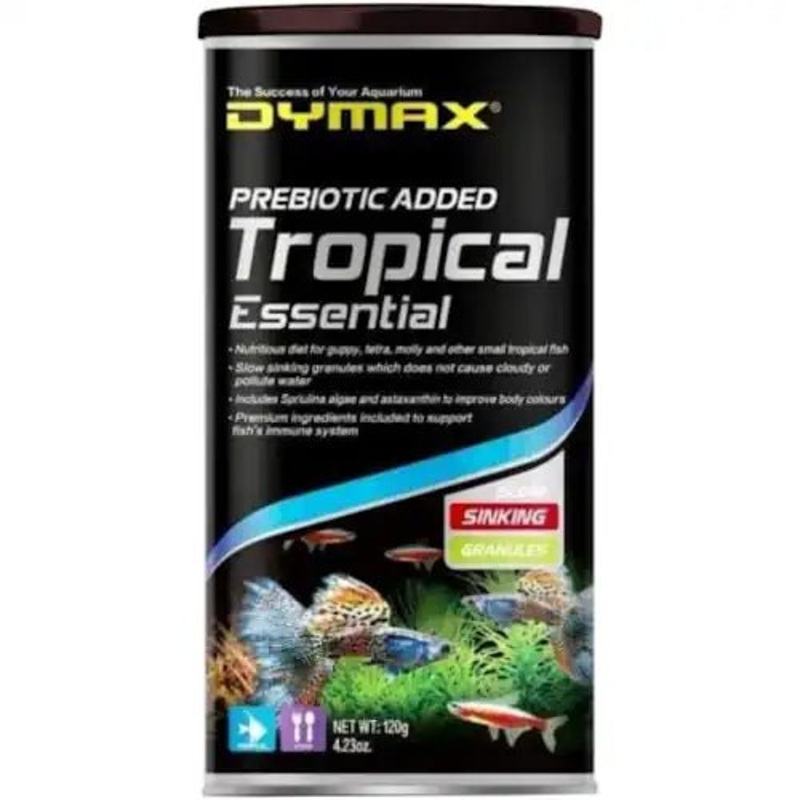 DYMAX TROPICAL ESSENTIAL 120G SINKING GRANULES