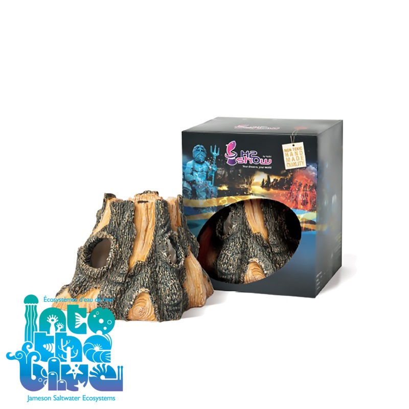Hydor - Aquarium Decor | H2Show Earth Wonders - Stump Log Kit Green LED
