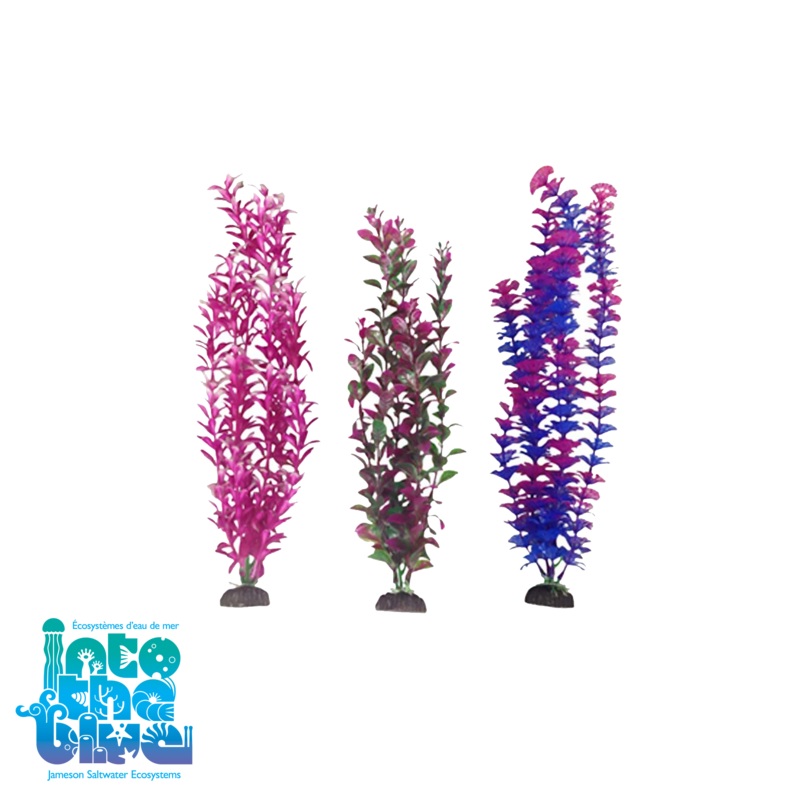 Penn-Plax - Aquarium Decor | Colourful Aqua Plants 16" - 3 Pack