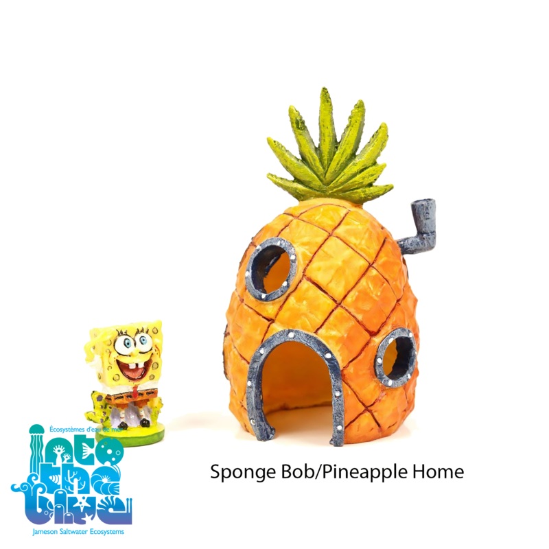 Penn-Plax - Aquarium Decor | Nickelodeon - SpongeBob SquarePants | SpongeBob & Pineapple Home