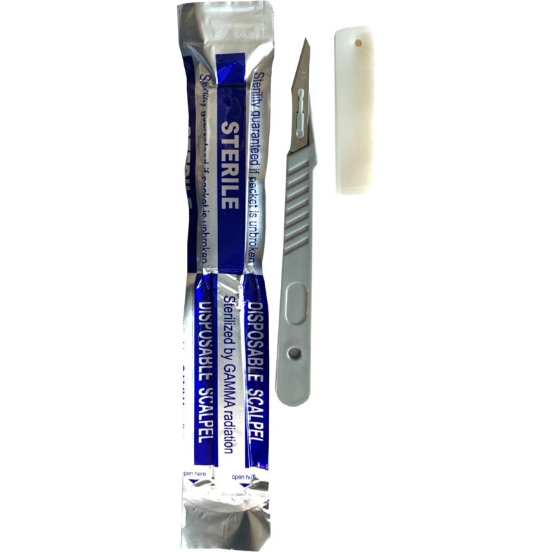 RAZOR BLADE WITH PLASTIC HANDLE - DISPOSABLE