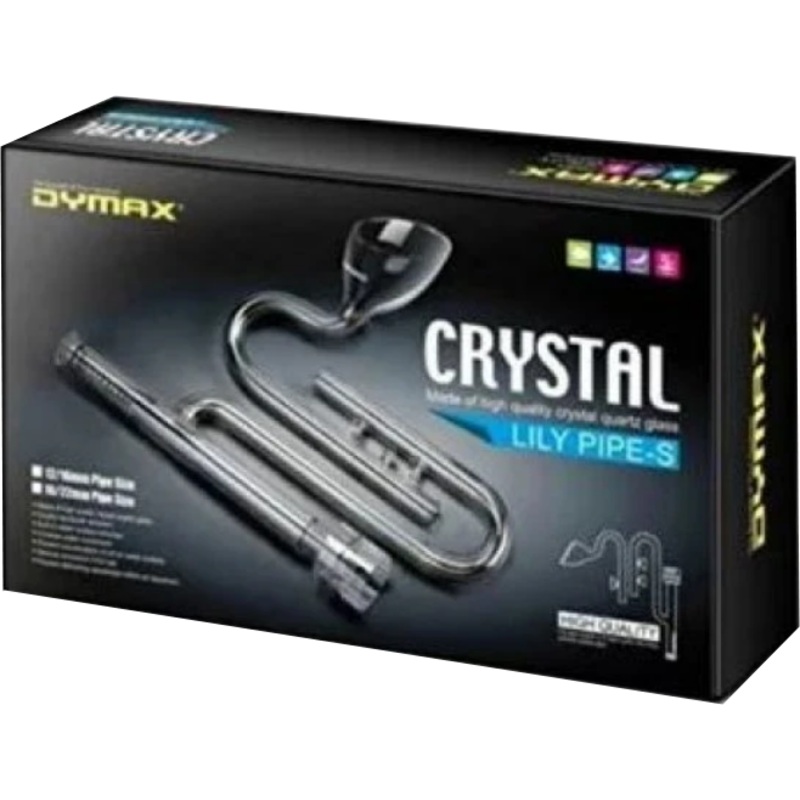 DYMAX CRYSTAL LILY PIPE WITH SKIMMER 12/16MM