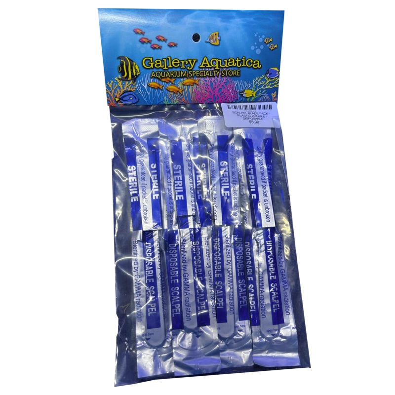 SCALPEL BLADE PACK - PLASTIC HANDLE - DISPOSABLE
