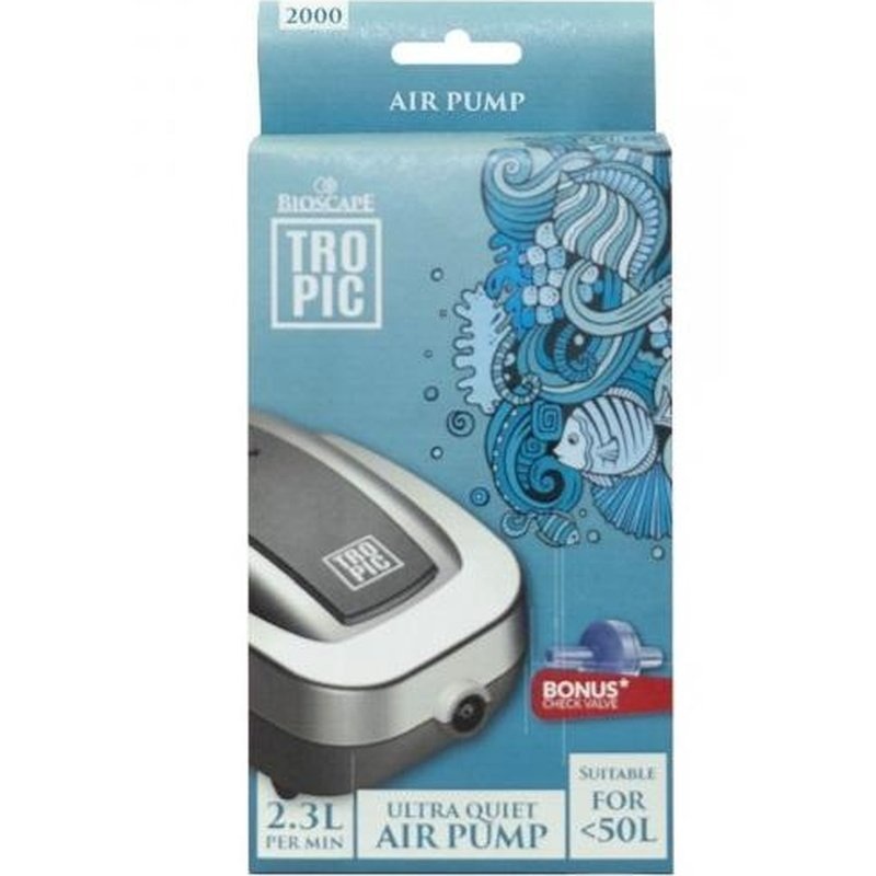 Bioscape Tropic Air Pump 2000 (25-50L) Single Outlet