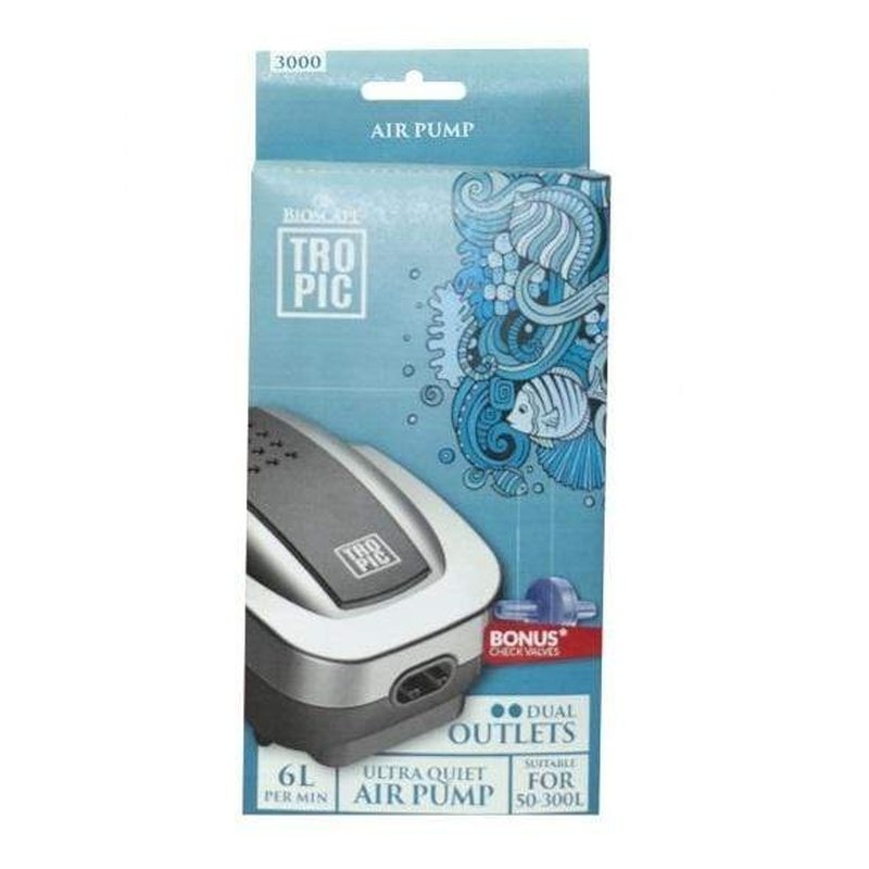 Bioscape Tropic Air Pump 3000 (50-300L) Twin Outlet
