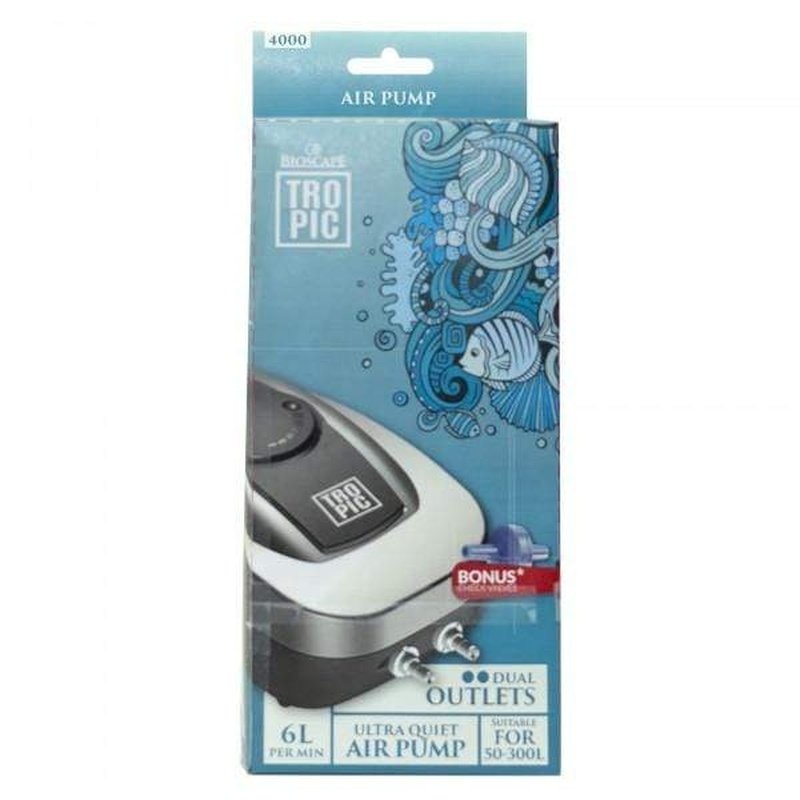 Bioscape Tropic Air Pump 4000 (50-300L) Twin Outlet Adjustable