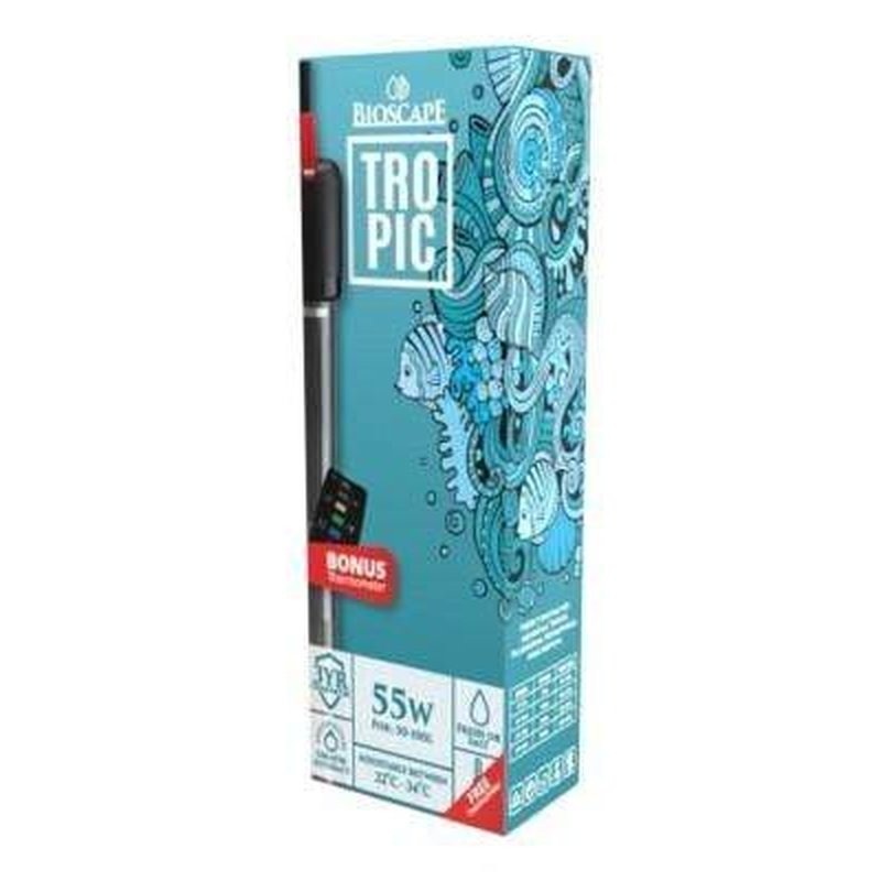 Bioscape Tropic Aquarium Heater 55W 22.5cm (50-100L)