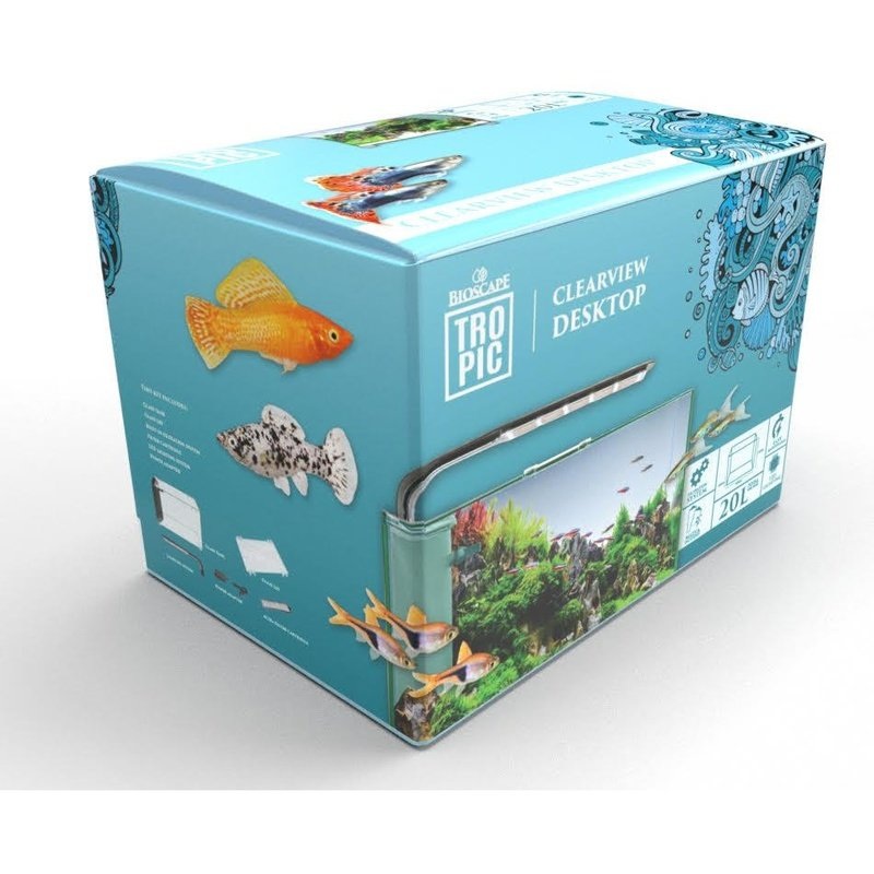 Bioscape Tropic Clearview Desktop Aquarium 20L