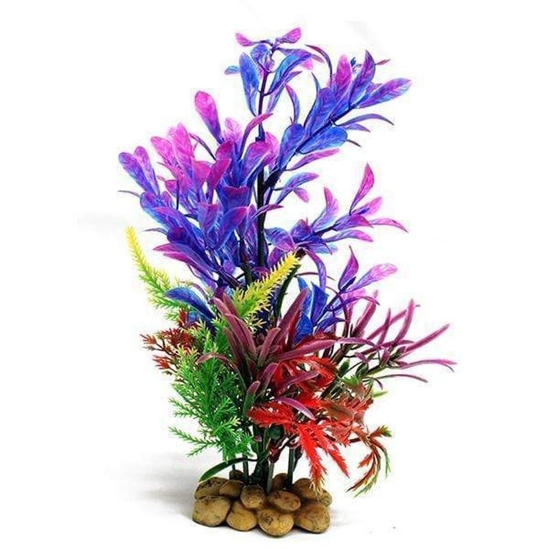 Aquatopia Purple Plant with Pebble Base 20cm